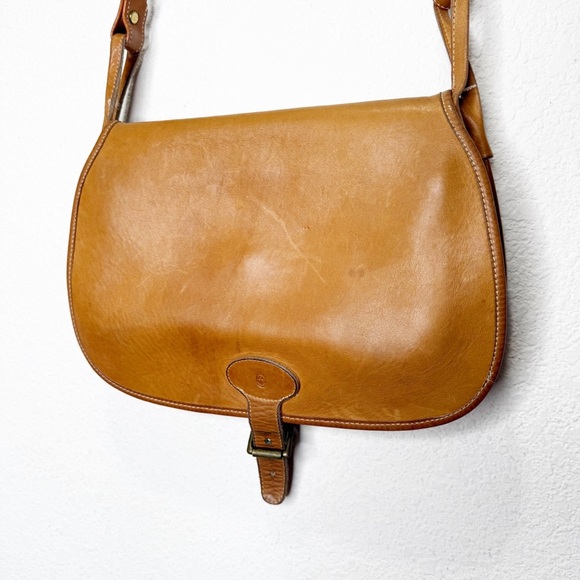 Golden Anchor J.G. Hooks Vintage Leather Saddle Bag Purse - Picture 1 of 12